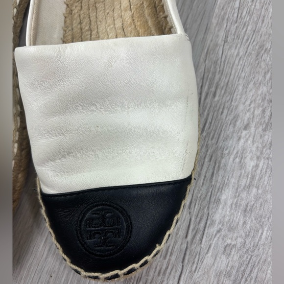 Tory Burch Color Block Espadrille Black & White Size 9 - Picture 3 of 12